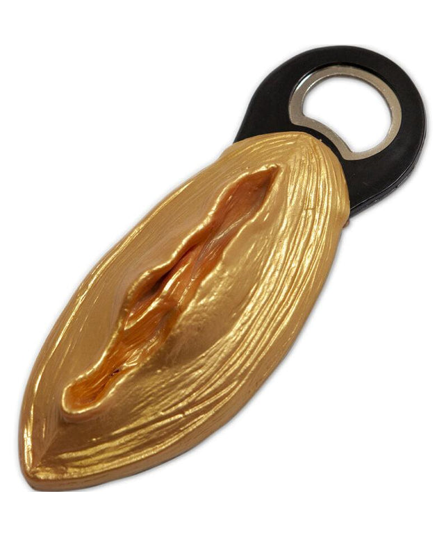 diablo picante apribile a forma di vagina dorata