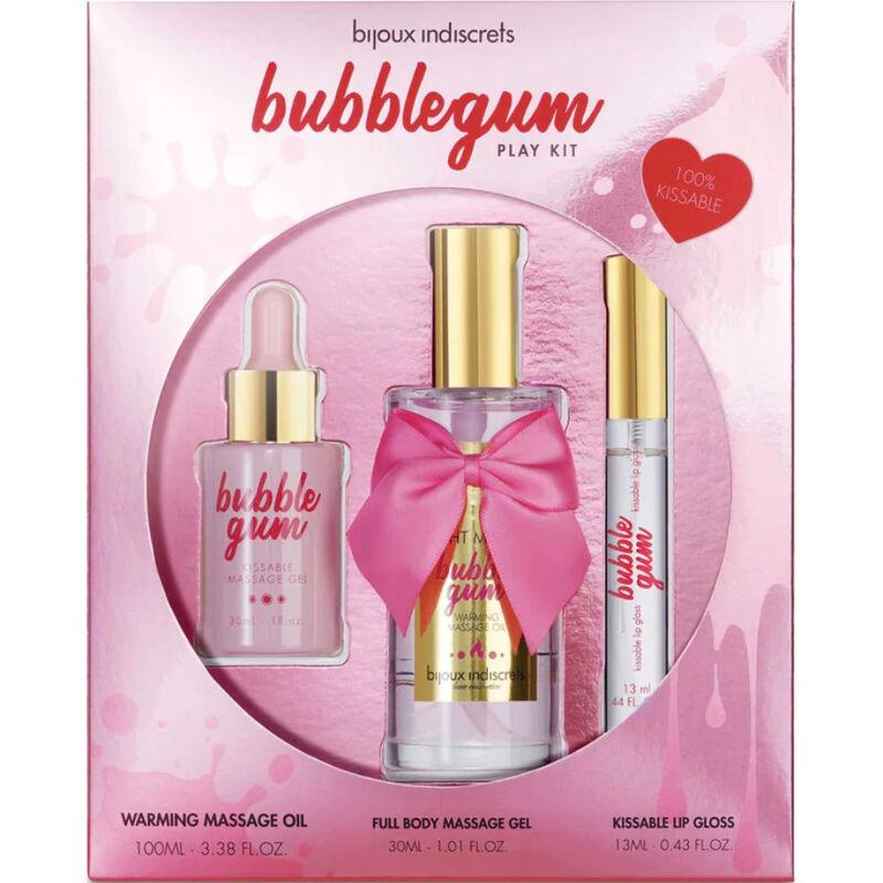 bijoux indiscrets kit bubblegum play con olio gel e lucida labbra