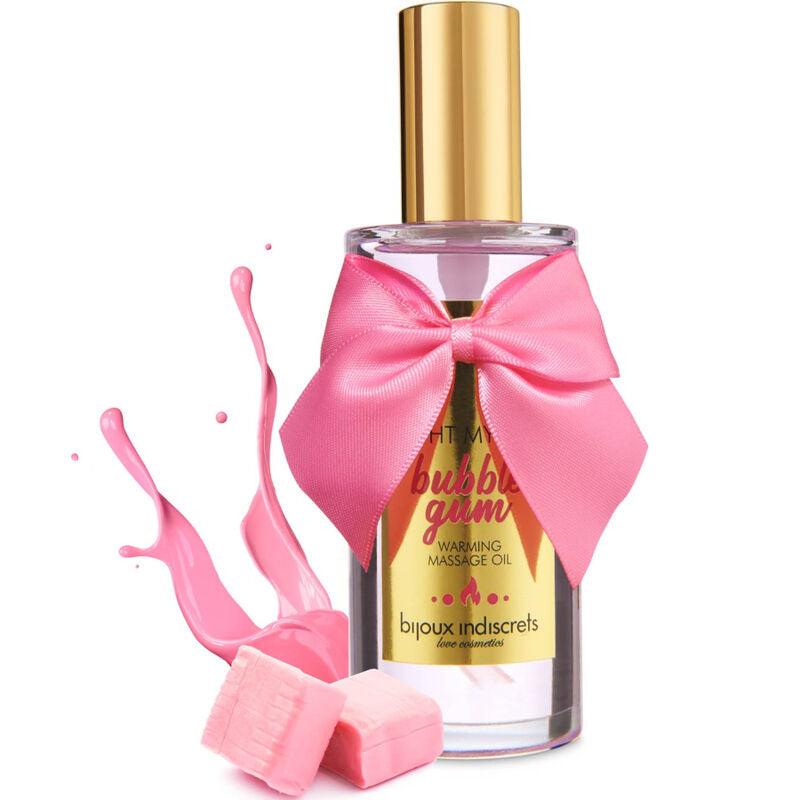 bijoux indiscrets light my fire olio da massaggio effetto calore gusto gomma