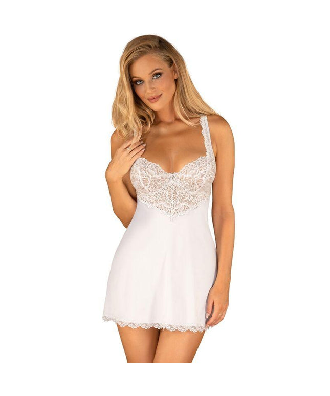 obsessive chemise amor blanco e tanga bianco s m