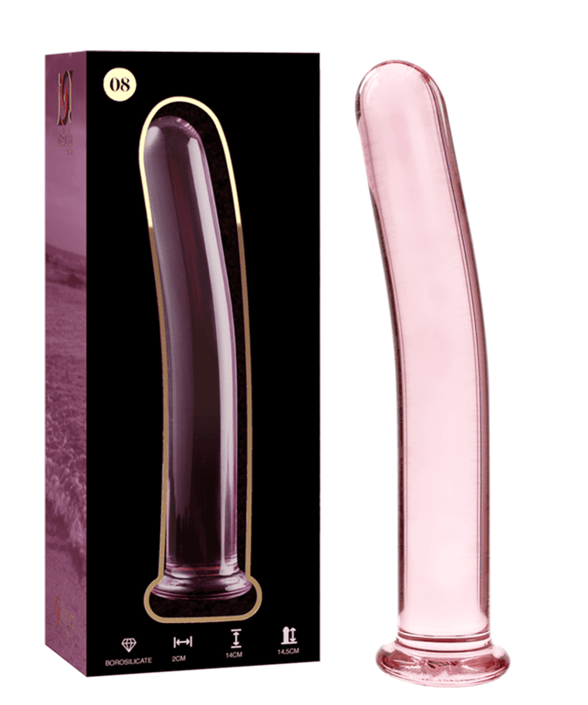 nebula series by ibiza modello 8 dildo in vetro borosilicato trasparente 14 5 cm o 2 cm