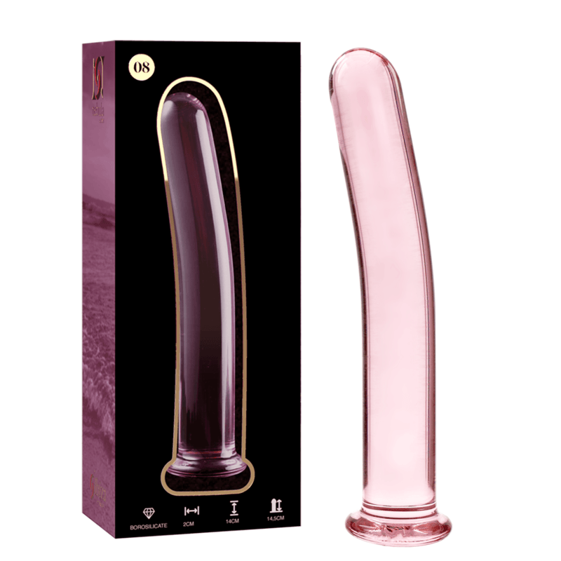 nebula series by ibiza modello 8 dildo in vetro borosilicato trasparente 14 5 cm o 2 cm