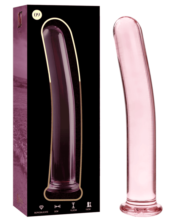 nebula series by ibiza modello 9 dildo in vetro borosilicato trasparente 15 5 cm o 2 5 cm