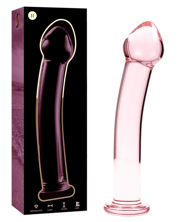 nebula series by ibiza modello 11 dildo in vetro borosilicato trasparente 16 cm o 3 cm