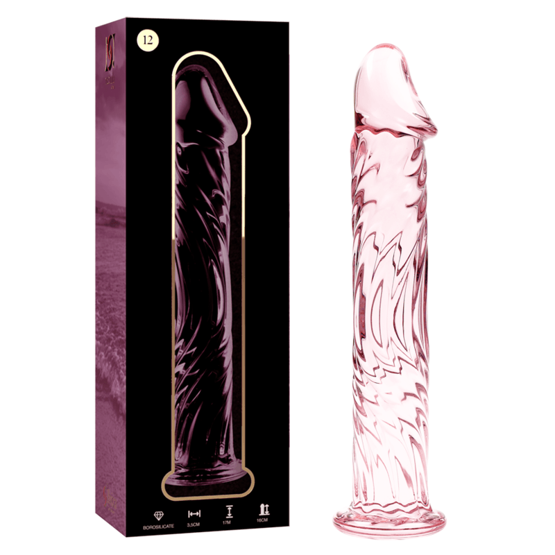 nebula series by ibiza modello 12 dildo in vetro borosilicato trasparente 17 cm o 3 5 cm