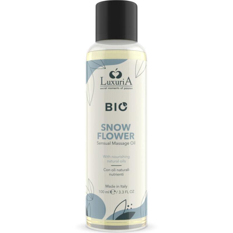 intimateline luxuria olio da massaggio ai fiori di neve bio 100 ml