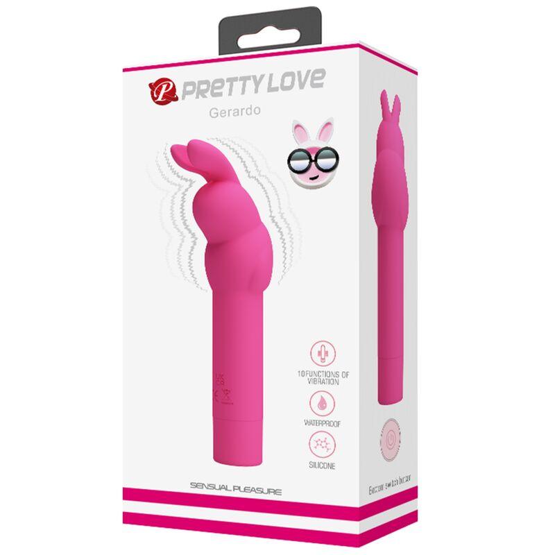 pretty love vibratore in silicone coniglio gerardo fuschia