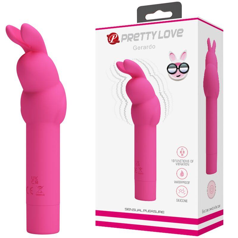 pretty love vibratore in silicone coniglio gerardo fuschia