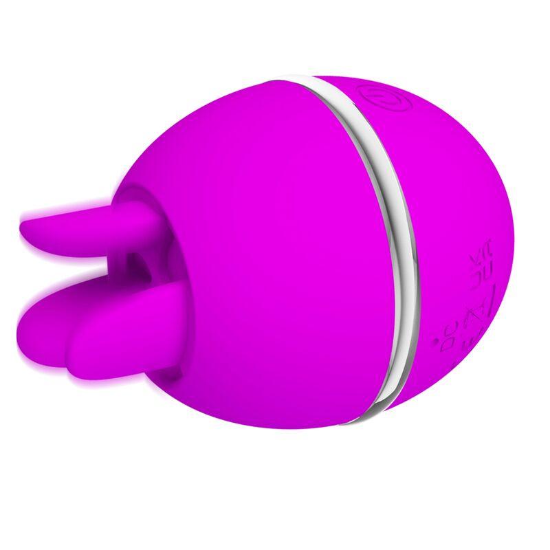 pretty love vibratore in silicone tondo viola gemini ball