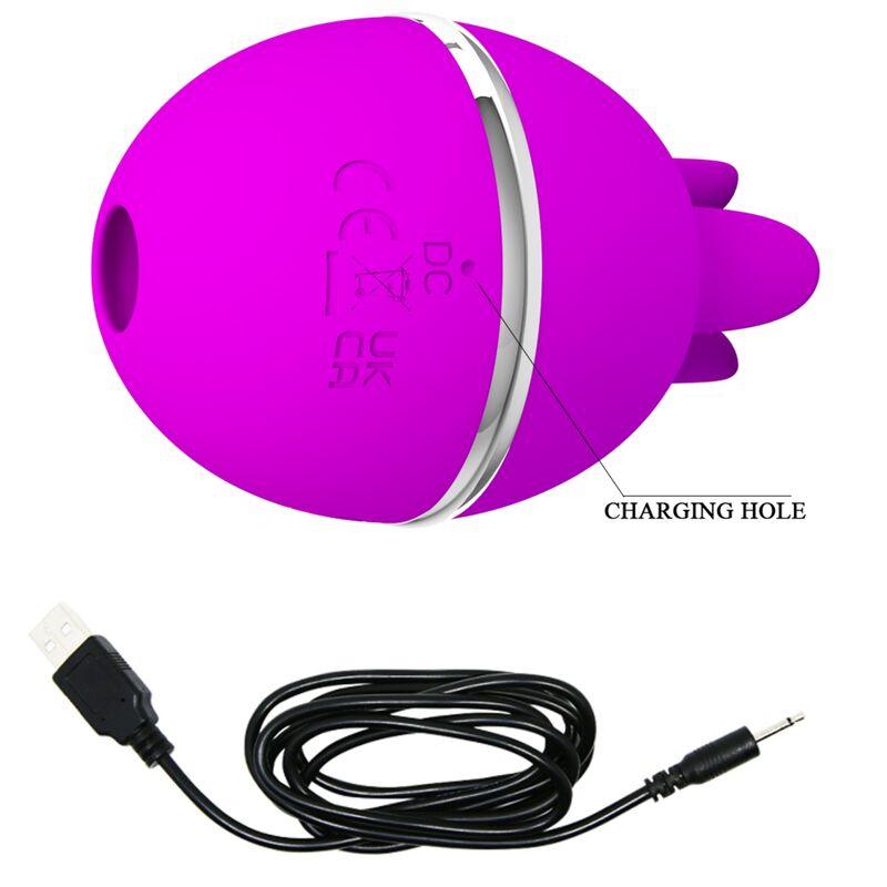 pretty love vibratore in silicone tondo viola gemini ball