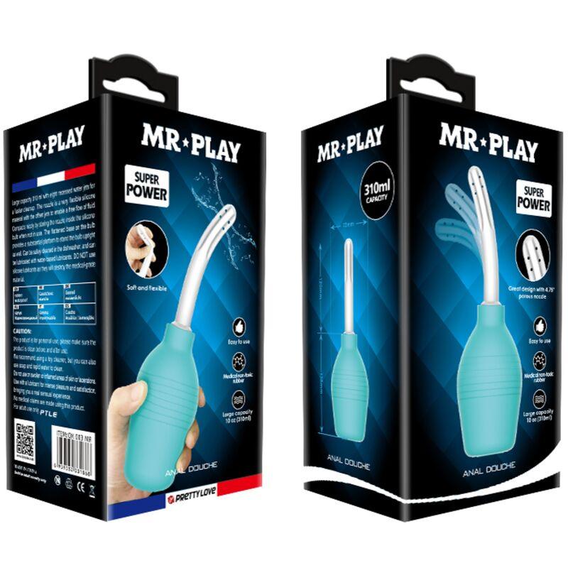 mr play doccia anale in gomma blu pera