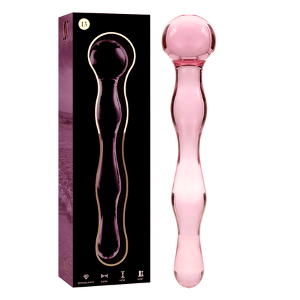 nebula series by ibiza modello 13 dildo in vetro borosilicato trasparente 18 cm o 3 5 cm