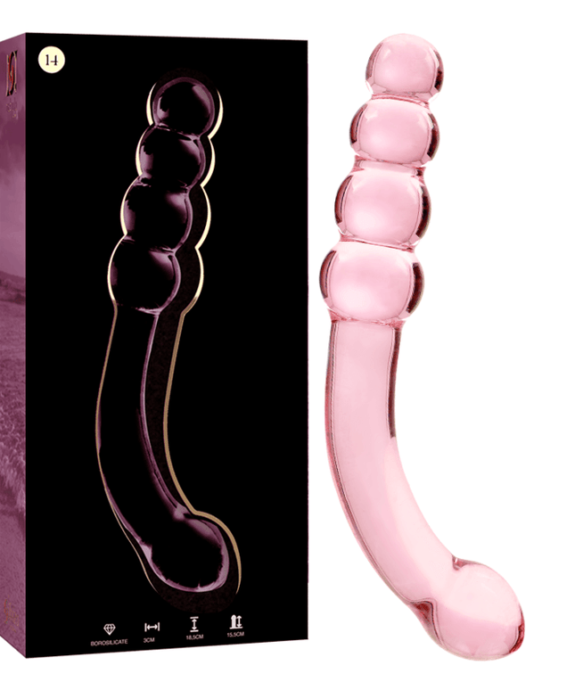 nebula series by ibiza modello 14 dildo in vetro borosilicato trasparente 18 5 cm o 3 cm