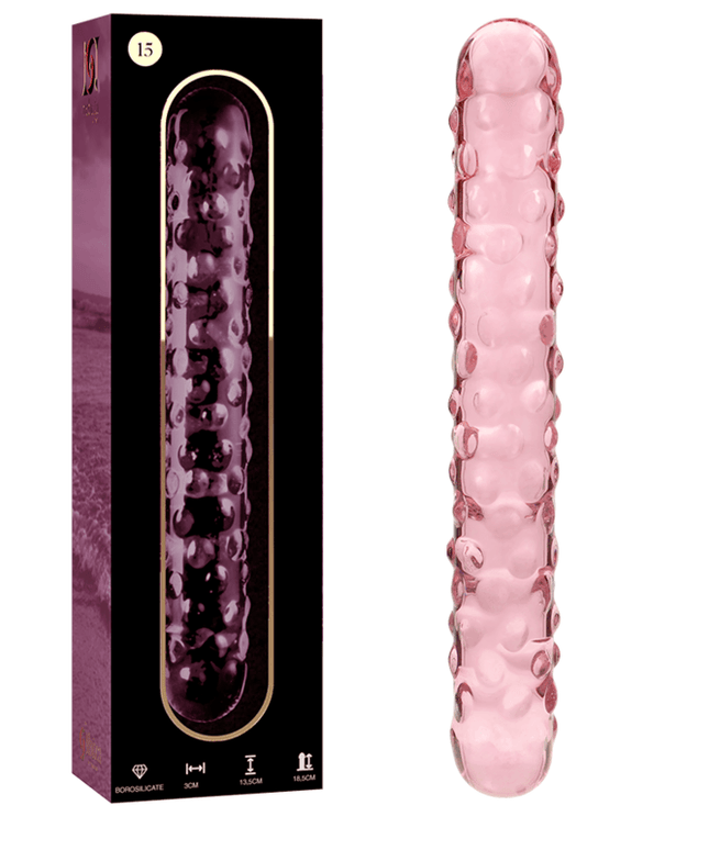 nebula series by ibiza modello 15 dildo in vetro borosilicato trasparente 18 5 cm o 3 cm
