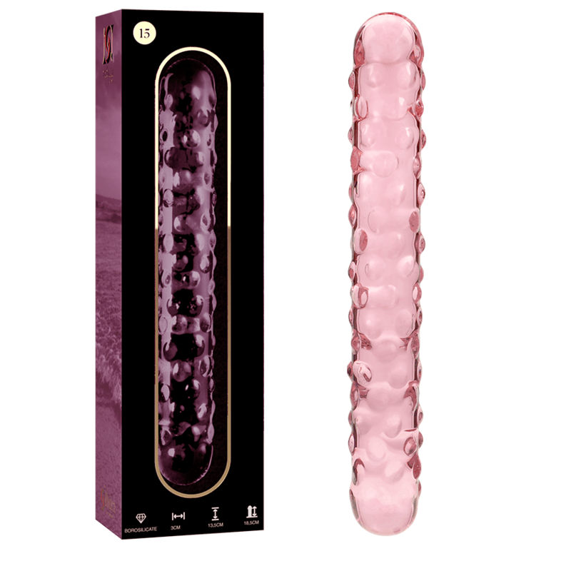 nebula series by ibiza modello 15 dildo in vetro borosilicato trasparente 18 5 cm o 3 cm