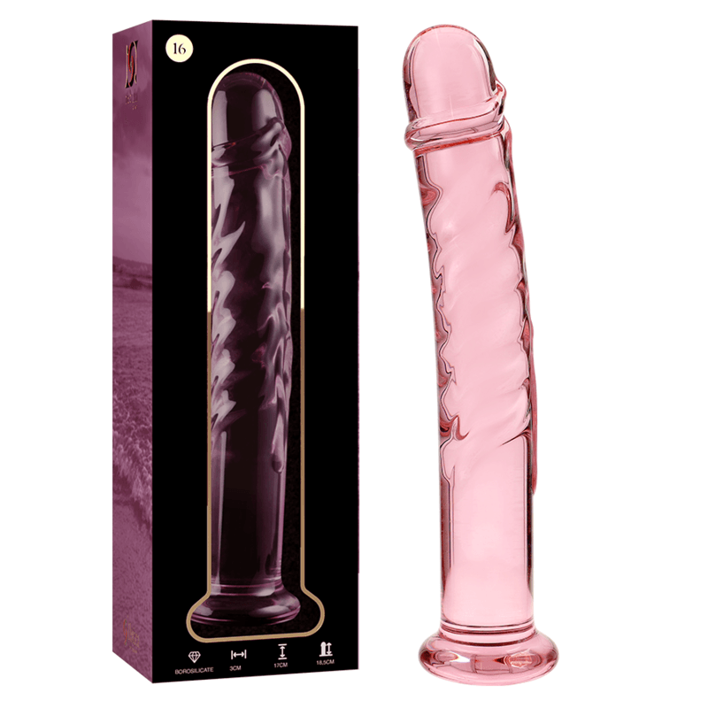 nebula series by ibiza modello 16 dildo in vetro borosilicato trasparente 18 5 cm o 3 cm