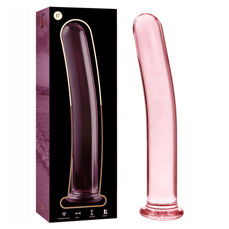 nebula series by ibiza modello 17 dildo in vetro borosilicato trasparente 18 5 cm o 3 cm