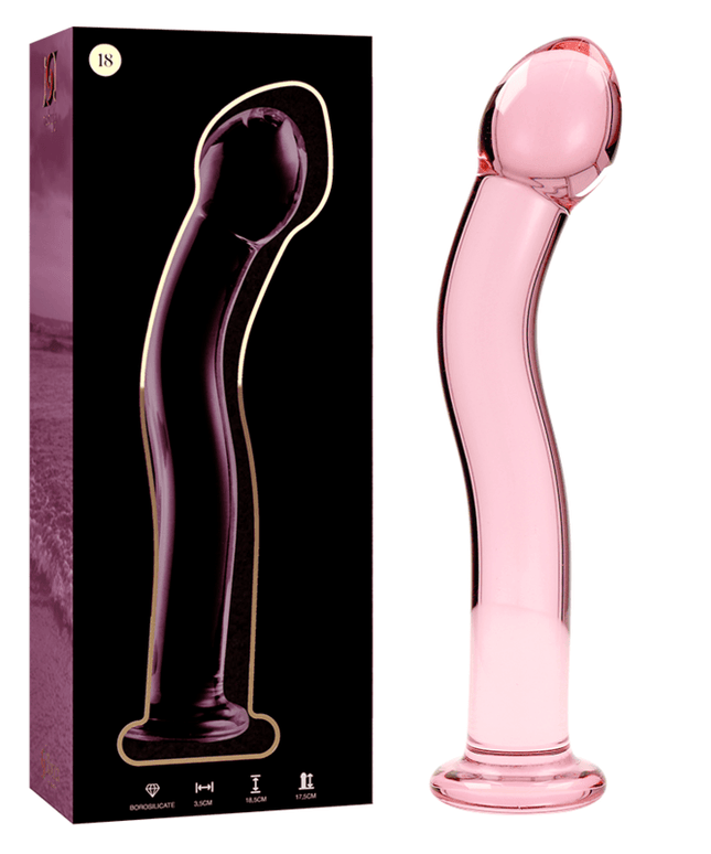 nebula series by ibiza modello 18 dildo in vetro borosilicato trasparente 18 5 cm o 3 5 cm