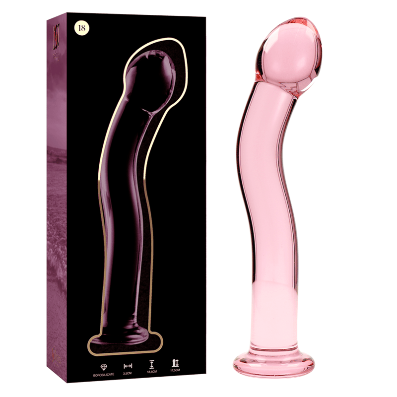 nebula series by ibiza modello 18 dildo in vetro borosilicato trasparente 18 5 cm o 3 5 cm