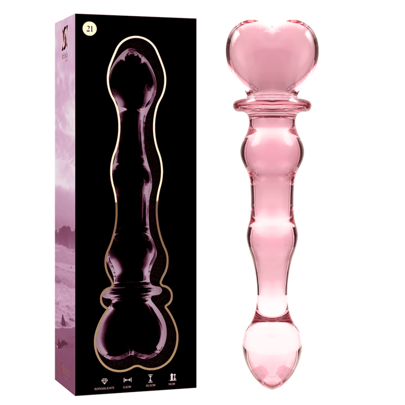 nebula series by ibiza modello 21 dildo in vetro borosilicato trasparente 20 5 cm o 3 5 cm