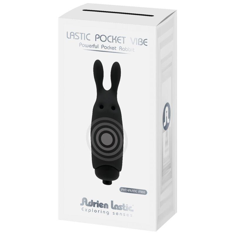 adrien lastic vibratore coniglio nero tascabile in lastic