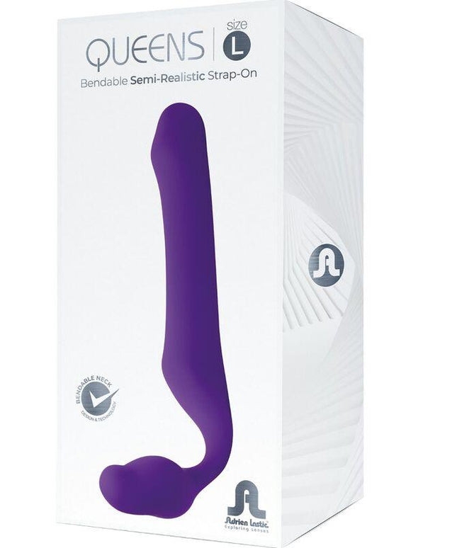 adrien lastic queens strap on flessibile viola taglia l