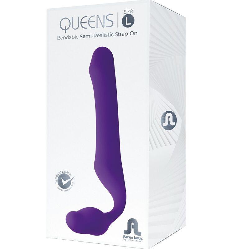 adrien lastic queens strap on flessibile viola taglia l