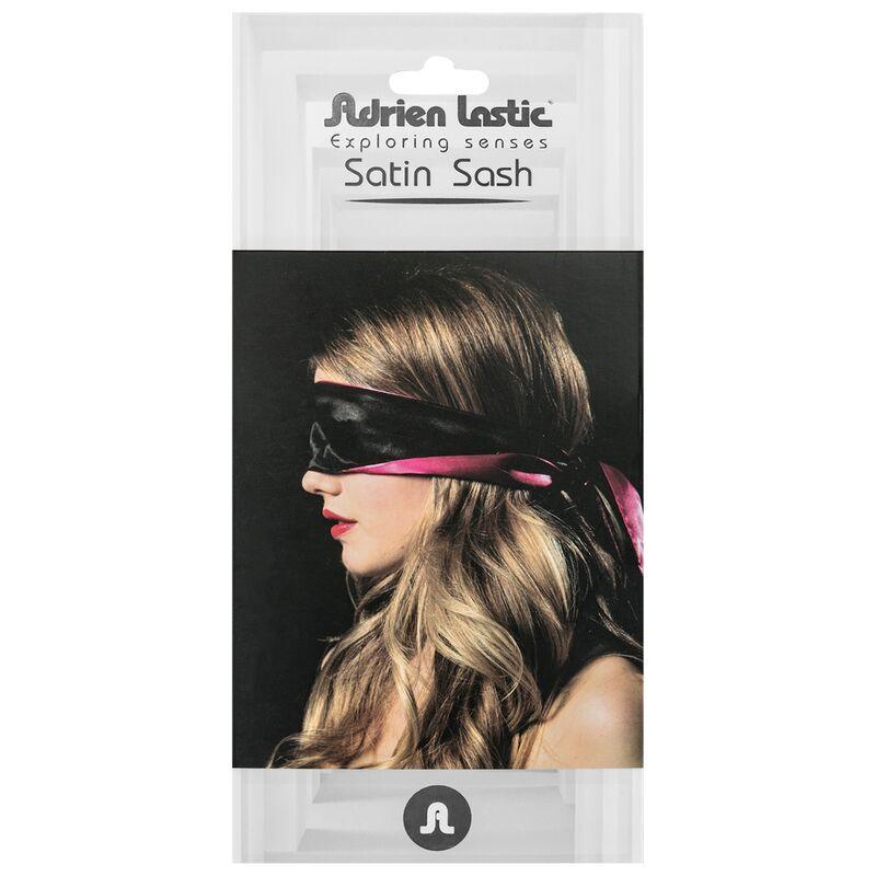 adrien lastic benda reversibile satinata rosa nero