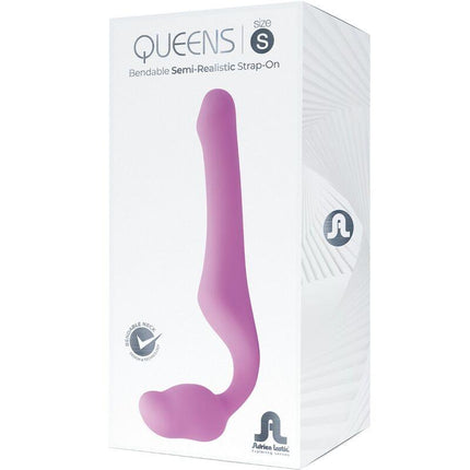 adrien lastic queens strap on flessibile rosa taglia s