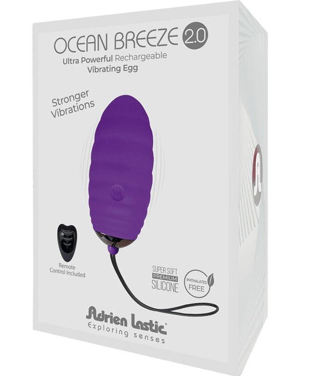 adrien lastic ocean breeze 2 0 uovo vibrante ricaricabile telecomando viola