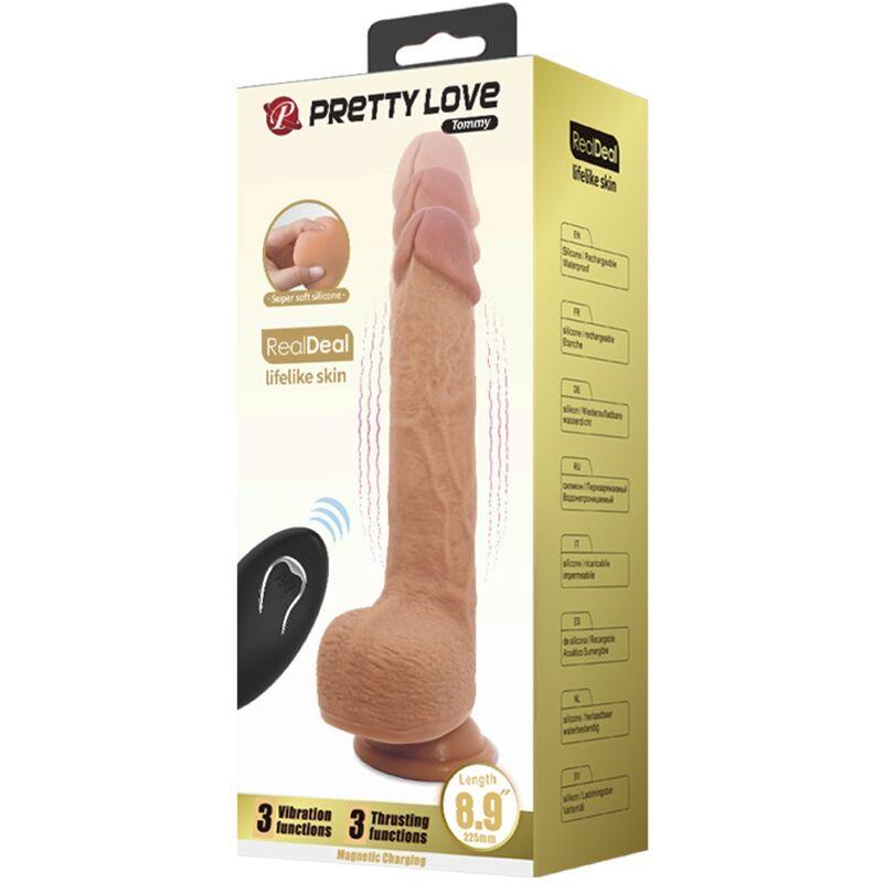 pretty love vibratore dildo realistico tommy 22 5 cm