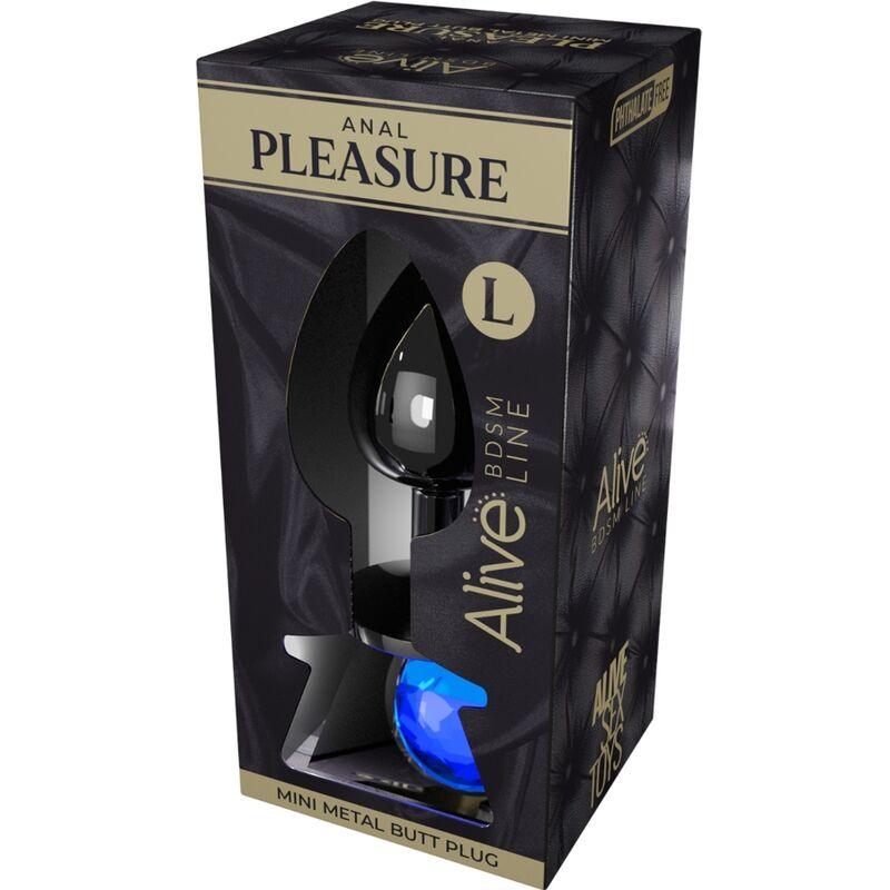 alive piacere anale mini plug metal blu taglia l