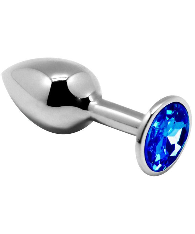 alive piacere anale mini plug metal blu taglia m