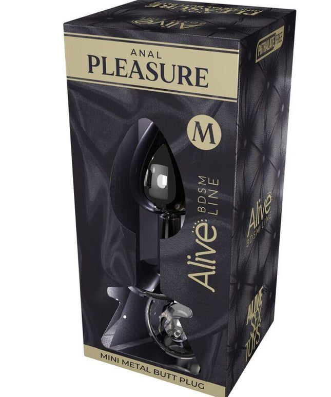 alive piacere anale mini plug metallo bianco taglia m