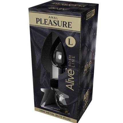alive piacere anale mini plug metal nero taglia l