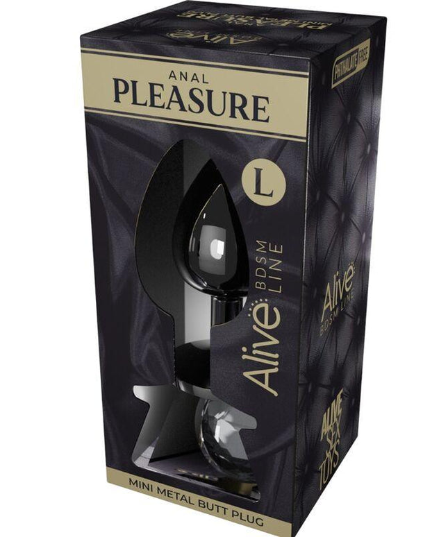 alive piacere anale mini plug metal nero taglia l