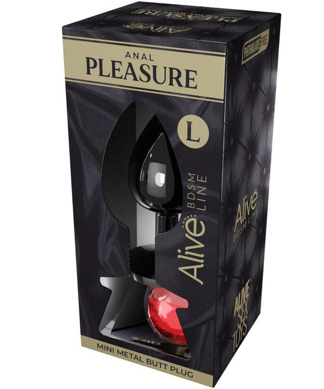 alive piacere anale mini plug metal rosso taglia l