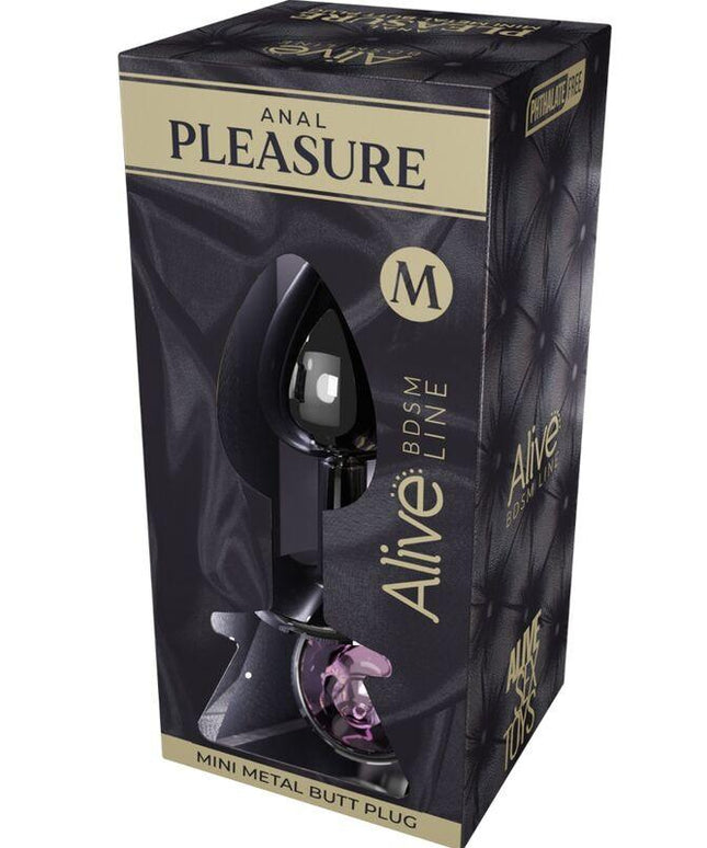 alive piacere anale mini plug metal rosa taglia m