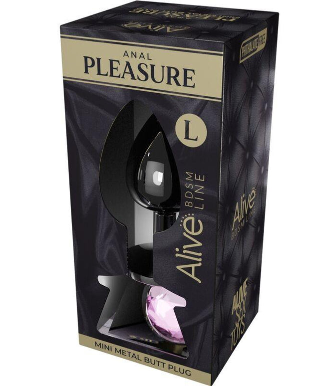 alive piacere anale mini plug metal rosa taglia l