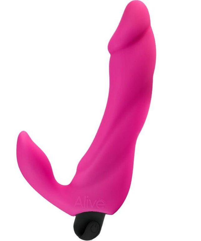 alive dildo vibratore bifun pro rosa 14 9 cm