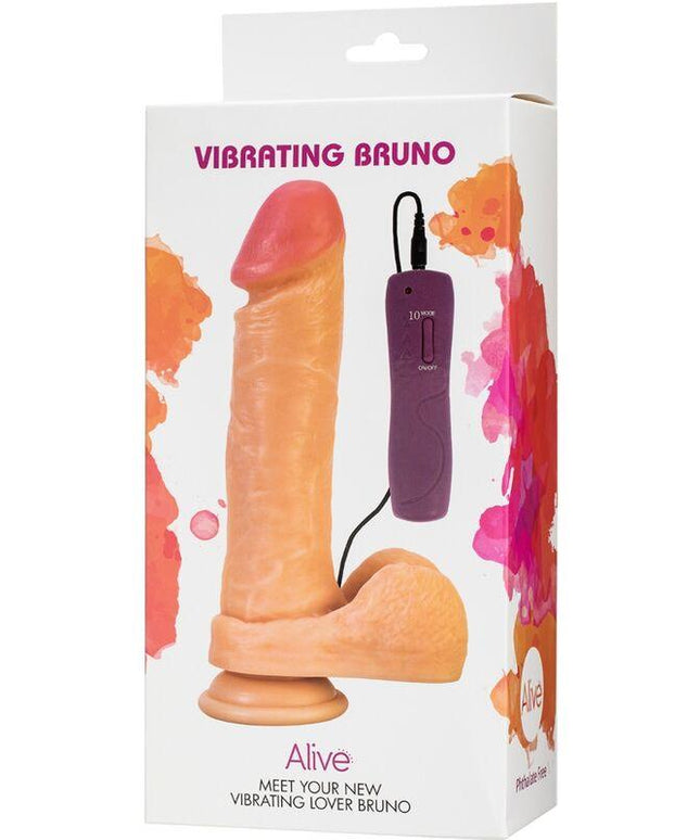 alive vibratore pene realistico bruno 22 cm