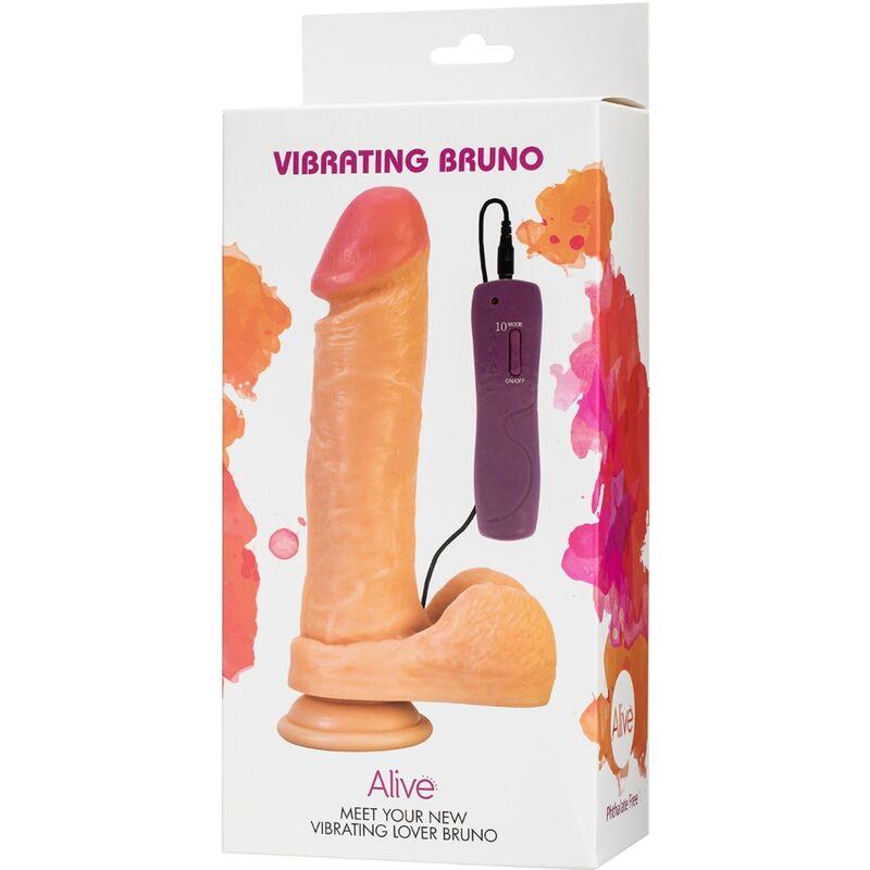 alive vibratore pene realistico bruno 22 cm