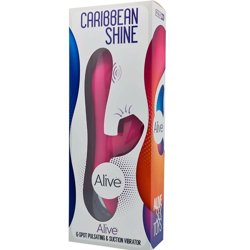 alive vibratore shine caribbean e sucker fucsia