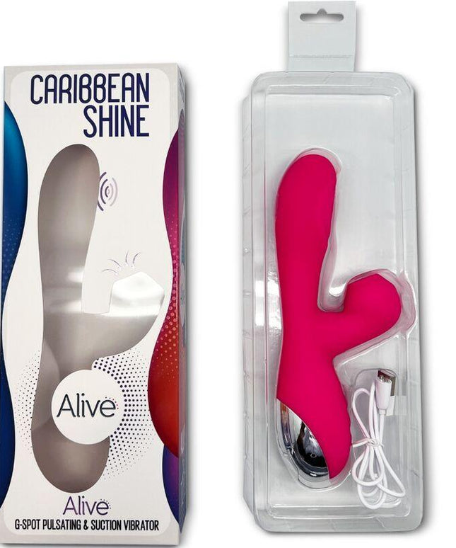 alive vibratore shine caribbean e sucker fucsia