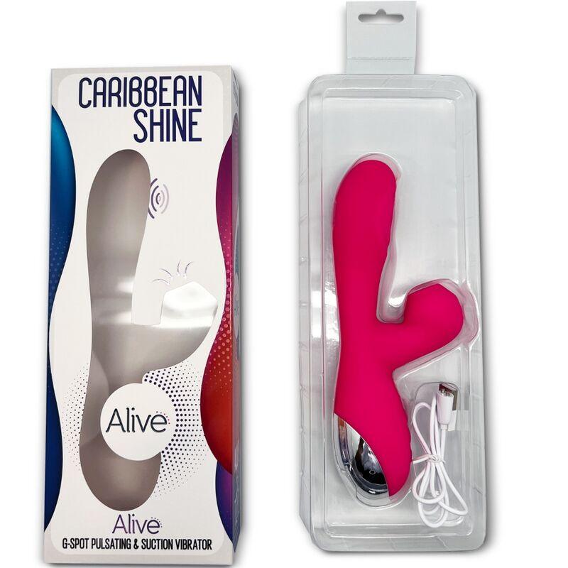 alive vibratore shine caribbean e sucker fucsia