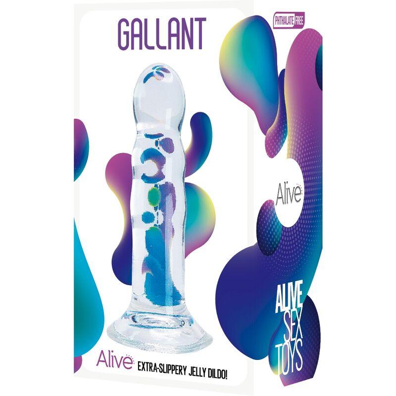 alive pene realistico gallant trasparente 14 cm