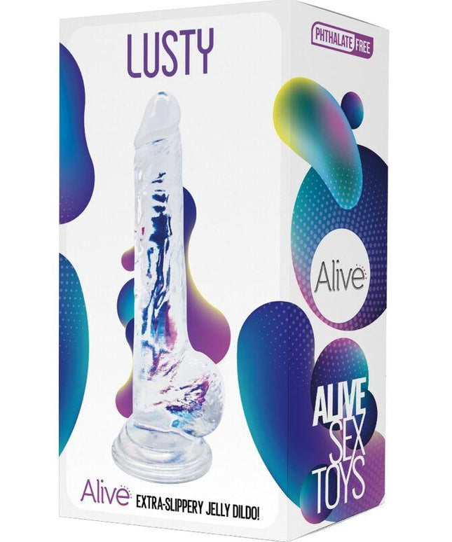 alive pene lusty realistico trasparente 18 cm