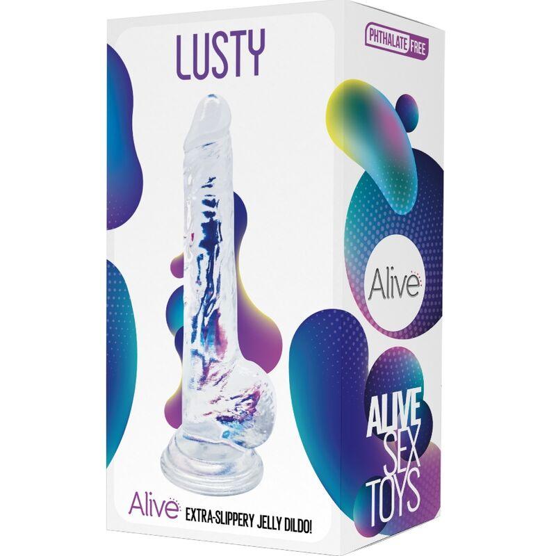 alive pene lusty realistico trasparente 18 cm