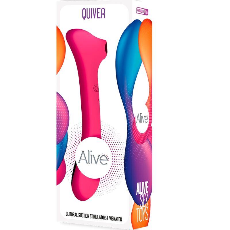 alive quiver sucker e vibratore fucsia