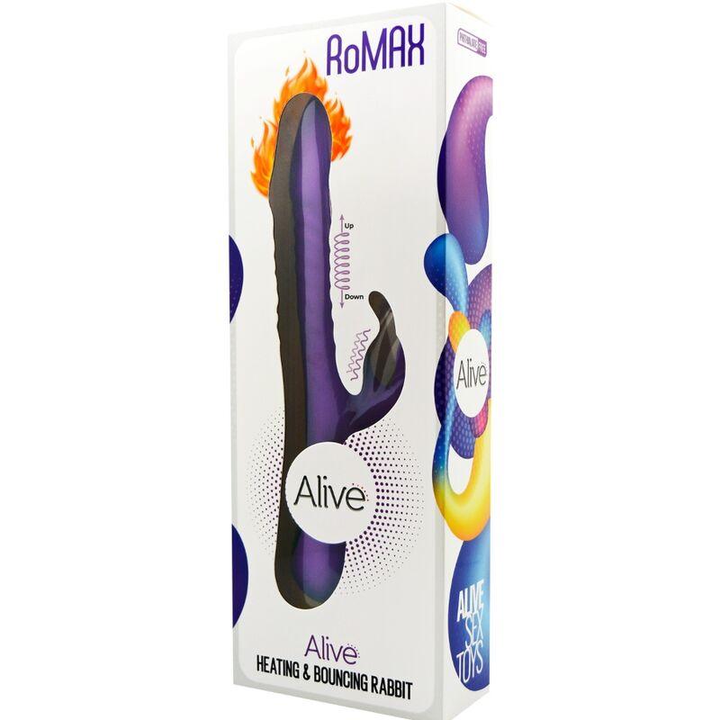 alive vibratore romax coniglio silicone viola